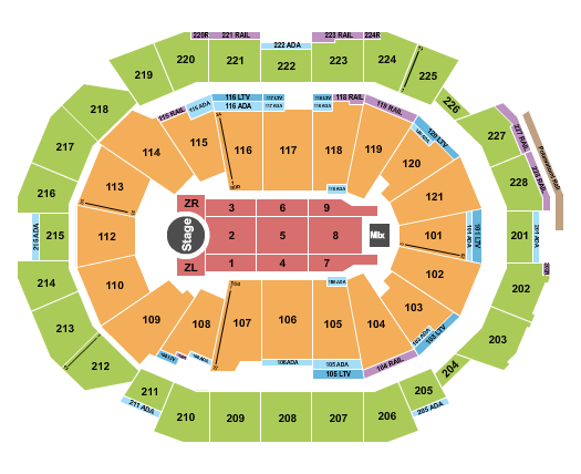 Fiserv Forum Zayn Seating Chart